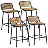 vidaXL Barhocker 4 Stk. 46x35,5x70 cm Altholz Massivholz