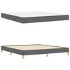 vidaXL Boxspringbett mit Matratze Dunkelgrau 180 x 200 cm Stoff
