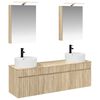 vidaXL Badezimmerschrank-Set 5 stk. Sonoma-Eiche Holzwerkstoff