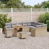 vidaXL Gartensofa-set mit Kissen 12 pcs Beige Poly-Rattan