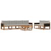 vidaXL Outdoor-Sofagarnitur mit Kissen 7 pcs Natur und Hellgrau