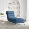 vidaXL Massage-Chaiselongue mit Kissen Blau Stoff