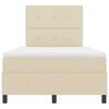 vidaXL Boxspringbett mit Matratze mit LED Creme 120 x 190 cm Stoff