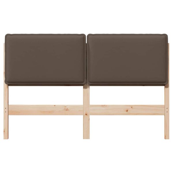 vidaXL Gepolstertes Kopfteil Nat&uuml;rlich und Hellgrau 160 cm