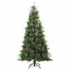 vidaXL K&uuml;nstlicher klappbarer Weihnachtsbaum Gr&uuml;n 180 cm PE und PVC