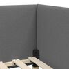 vidaXL Eckbettgestell mit Kopfteil Dunkelgrau 80 cm x 200 cm Samt