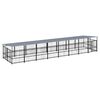 vidaXL Outdoor-Hundezwinger mit Dach Stahl 15,02 m&sup2;