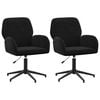 vidaXL Drehst&uuml;hle 2 Stk. 54 x 55 x 90 cm Schwarz Samt