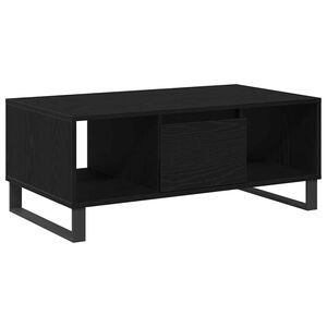 vidaXL Couchtisch Schwarz Eichen-Optik 90 x 50 x 36,5 cm Holzwerkstoff