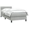 vidaXL Boxspringbett mit Matratze Hellgrau 90x210 cm Samt