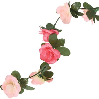 vidaXL Künstliche Blumengirlanden 6 Stk. Rose 240 cm