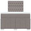 vidaXL Boxspringbett mit Matratze Taupe 120x190 cm Stoff