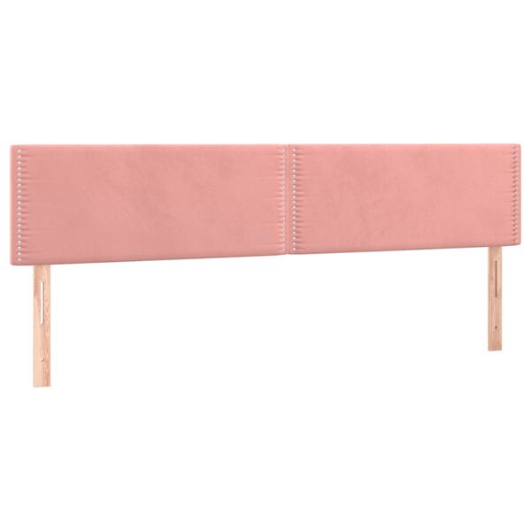 vidaXL Kopfteile Rosa 200x5x78/88 cm Samt