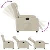 vidaXL Relaxsessel Elektrisch Creme Kunstleder