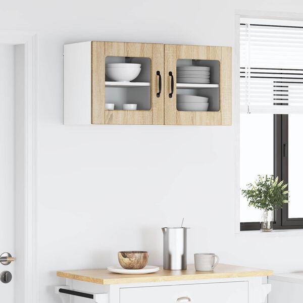 vidaXL K&uuml;chenschrank 2 pcs Sonoma-Eiche 40 x 31 x 40 cm Holzwerkstoff