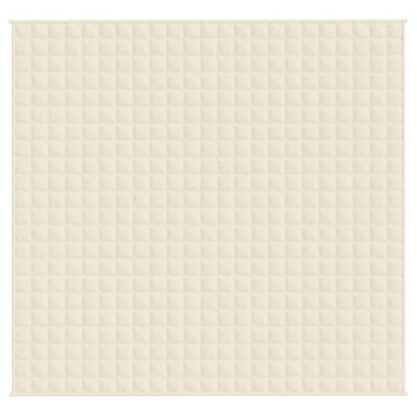 vidaXL Gewichtsdecke Hellcreme 220x240 cm 15 kg Stoff