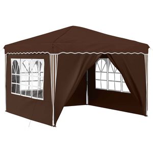 vidaXL Pop-up Partyzelt 288 x 288 x 245 cm Braun Oxford-Stoff