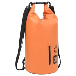 vidaXL Trockensack mit Rei&szlig;verschluss Orange 30 L PVC