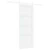 vidaXL Schiebet&uuml;r 78 x 202 cm Holzwerkstoff Wei&szlig;