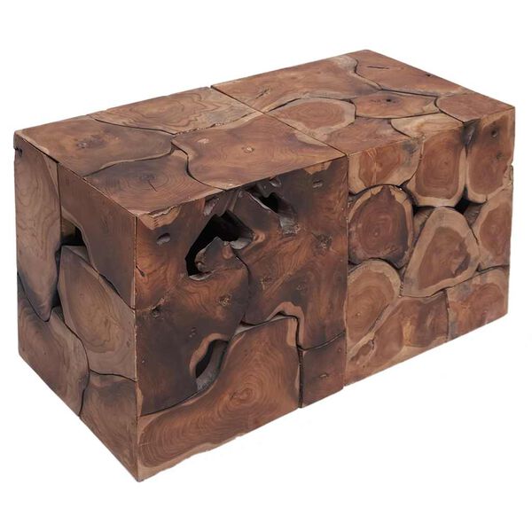 vidaXL Hocker/Couchtisch Massivholz Teak