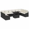 vidaXL Garten-Sofa-Set 11 stk. Schwarz und Creme