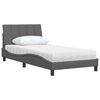 vidaXL Bett mit Matratze "Hanko" Dunkelgrau 100x200 cm Stoff