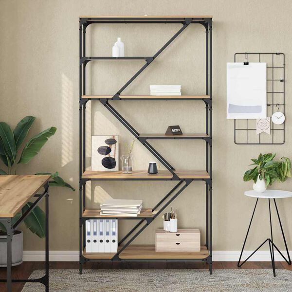 vidaXL Bücherregal Artisan-Eiche 91 x 36 x 176 cm Holzwerkstoff