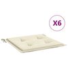 vidaXL Gartenstuhl-Kissen 6 Stk. Creme 50x50x2 cm Oxford-Gewebe