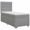 vidaXL Boxspringbett mit Matratze Hellgrau 90 x 190 cm Stoff