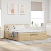 vidaXL Ottoman-Bett mit Matratze Creme 180x200 cm Stoff