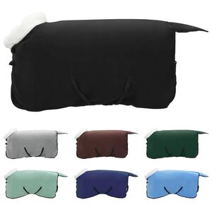 vidaXL Pferdedecke Schwarz 115 cm Polarfleece