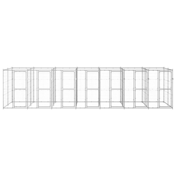 vidaXL Outdoor-Hundezwinger Verzinkter Stahl 16,94 m²