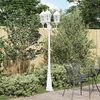 vidaXL Gartenlicht Weiß 235 cm Aluminium