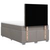 vidaXL Boxspringbett mit Matratze Taupe 120x200 cm Stoff