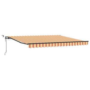vidaXL Ausziehbare Markise Gelb und Orange 400 x 300 cm Polyester