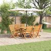 vidaXL Garten Essgruppe 7 pcs Braun Akazie Massivholz