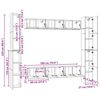vidaXL 6-tlg. TV-Schrank-Set Wei&szlig; Holzwerkstoff