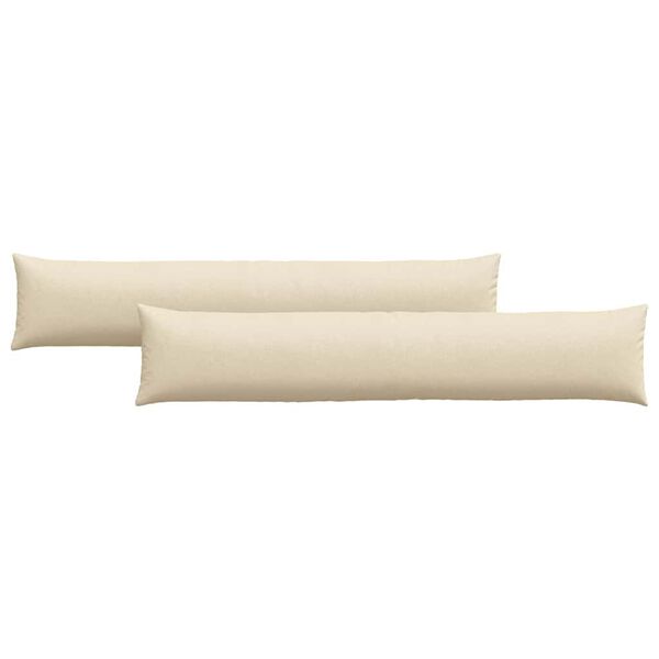 vidaXL Sofakissen 2 pcs Creme 200 x 40 cm Stoff