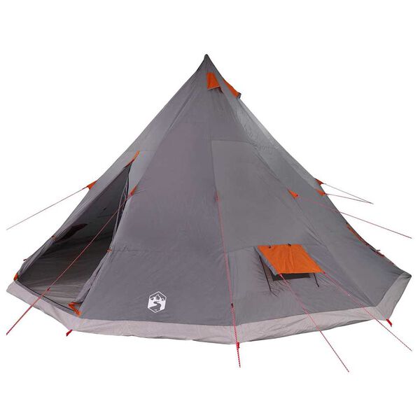 vidaXL Familien-Tipi-Zelt mit Dach Grau und Orange 560 x 560 x 300 cm