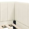 vidaXL Eckbettgestell mit Matratze mit Matratze 2 pcs Creme Samt