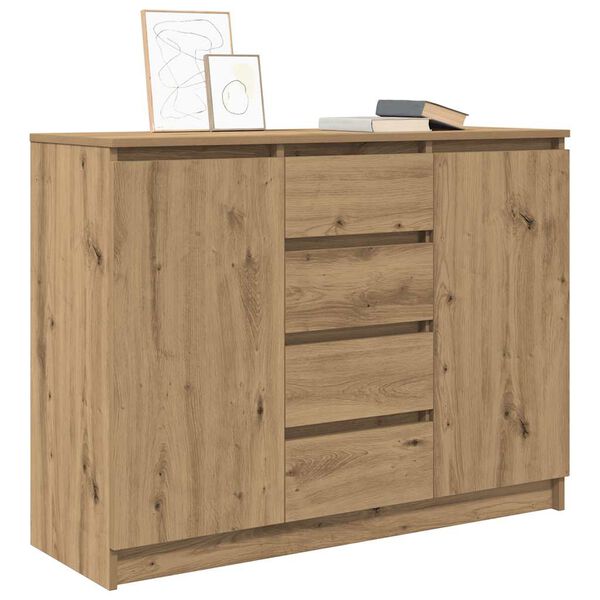 vidaXL Sideboard mit Schubladen Artisan-Eiche 100,5x35x76 cm