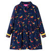 vidaXL Kinderkleid mit Langen &Auml;rmeln Marineblau 104