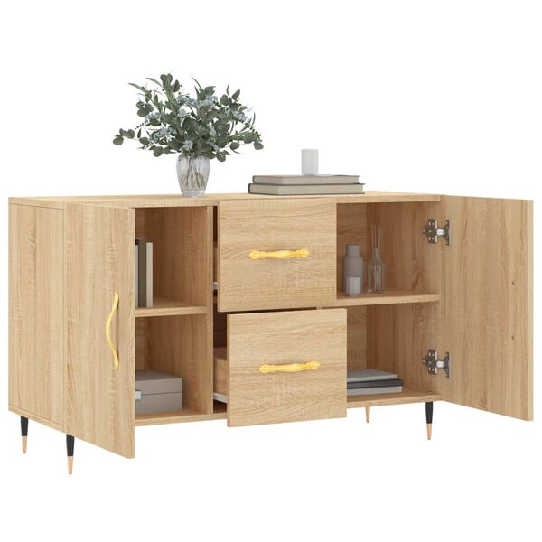 vidaXL Sideboard Sonoma-Eiche 100x36x60 cm Holzwerkstoff