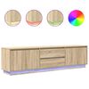 vidaXL TV-Schrank mit LED-Leuchten Sonoma-Eiche 193,5x41x50 cm
