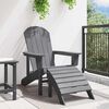 vidaXL Adirondack-Stuhl Hellgrau 82 x 74 x 92 cm HDPE