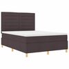 vidaXL Boxspringbett mit Matratze Dunkelbraun 140 x 190 cm Stoff