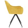 vidaXL Esszimmerstühle 2 Stk. Gelb Samt
