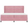 vidaXL Boxspringbett mit Matratze Rosa 200 x 200 cm Polyester