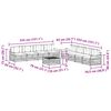vidaXL Outdoor-Sofagarnitur mit Kissen 9 pcs Natur und Creme