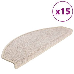 vidaXL Stufenmatten 15 Stk. 65x24x4 cm Taupe Halbrund Gro&szlig;